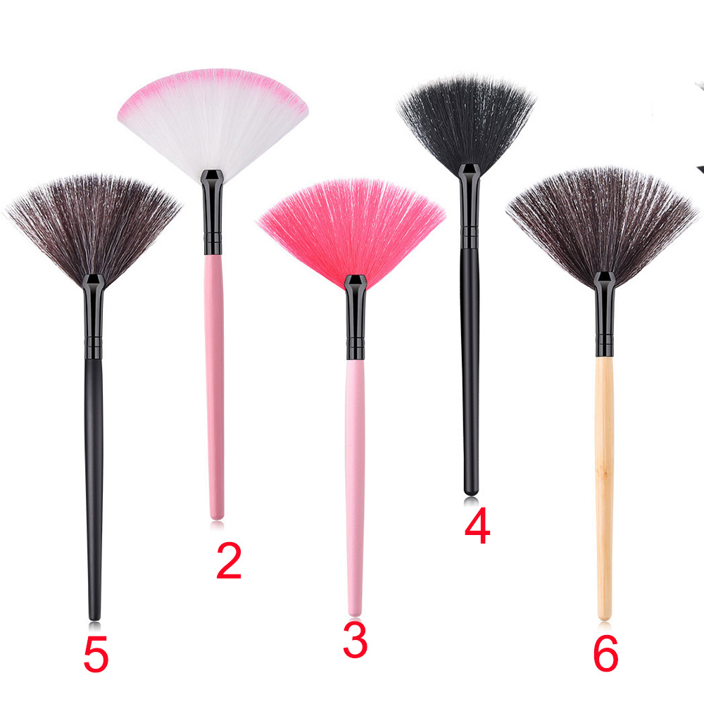 Cọ Trang Điểm Hình Quạt Mềm Mại Dùng Tán Kem Nền/Phấn Bắt Sáng/Phấn Má Hồng