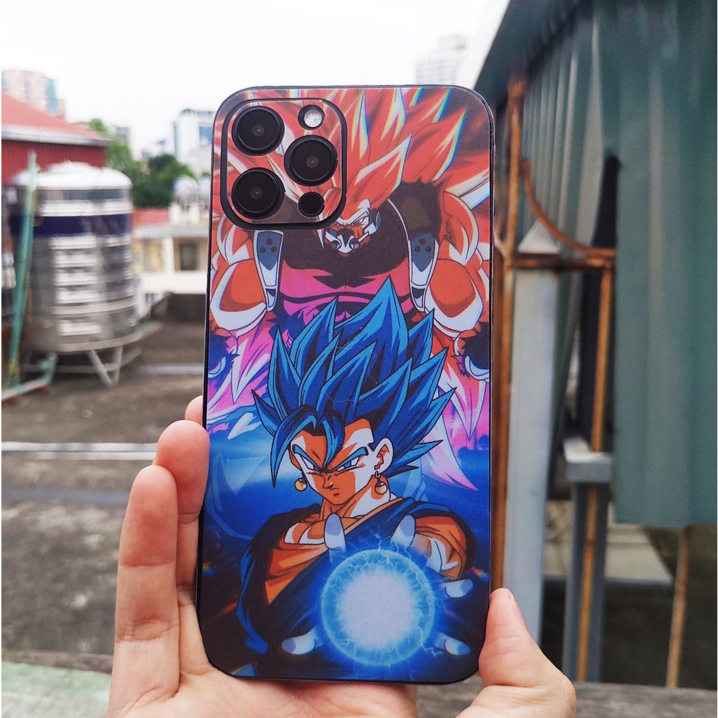 Miếng Dán Skin Điện Thoại ❤️ In Hình Goku Gogeta Blue Cho Iphone 6/ 7/ 8/ X/ XS/ 11/ 11 Pro Max Và Các Dòng Máy Android