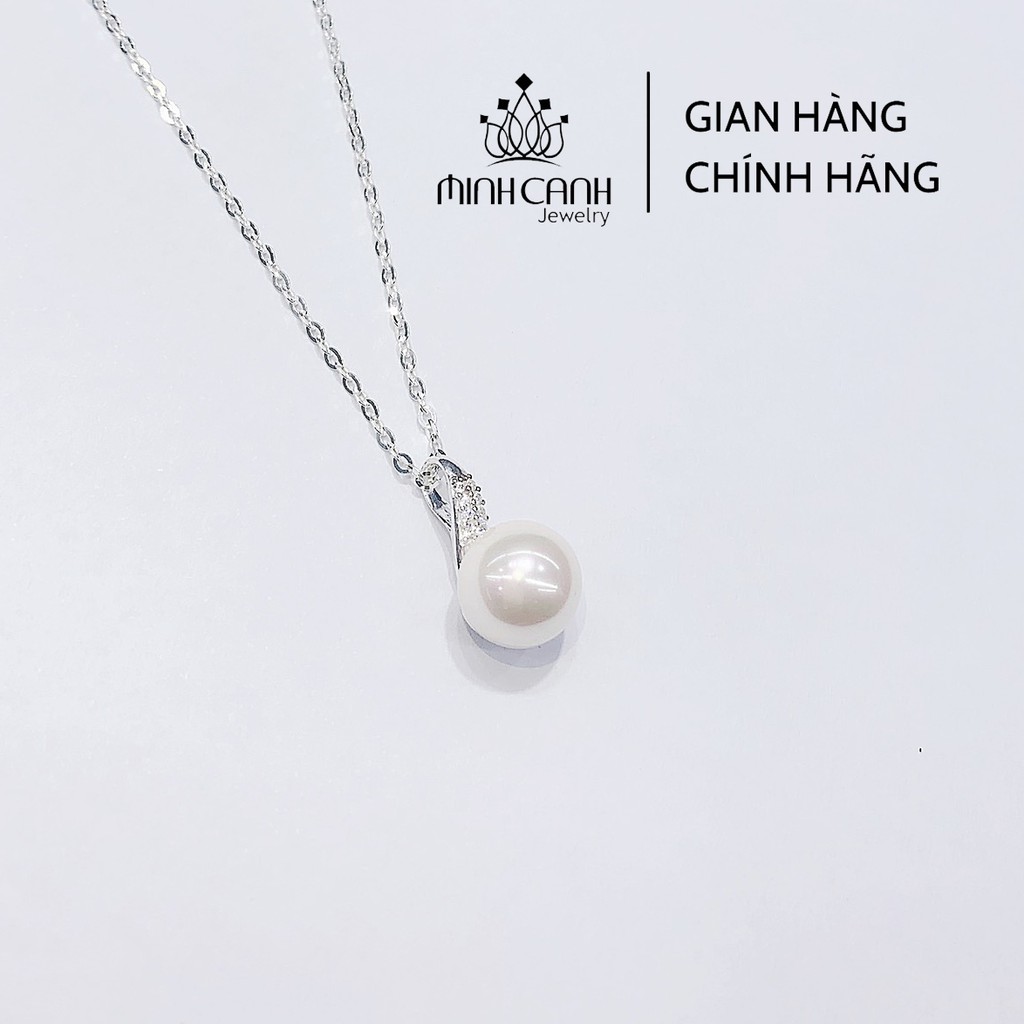 Dây Chuyền Bạc Móc Câu Đính Hột - Minh Canh Jewelry