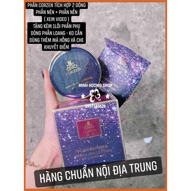 Phấn nước CORZEN 2lõi ( phấn nền + phấn khô ) tặng kèm lõi phụ | BigBuy360 - bigbuy360.vn