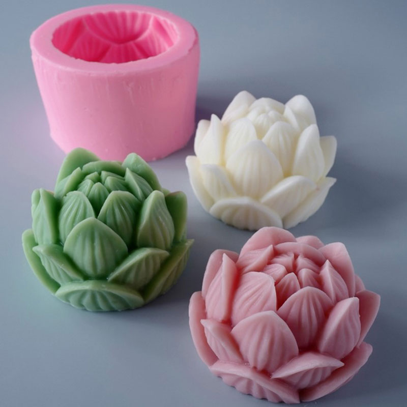 Khuôn Làm Bánh Handmade Hình Hoa Sen 3d Bằng Silicone