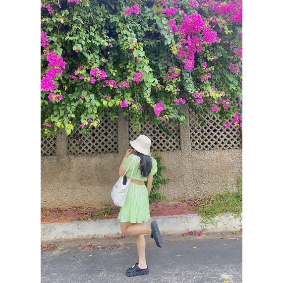 ĐẦM MAXI CUTOUT LƯNG VIỀN BÈO