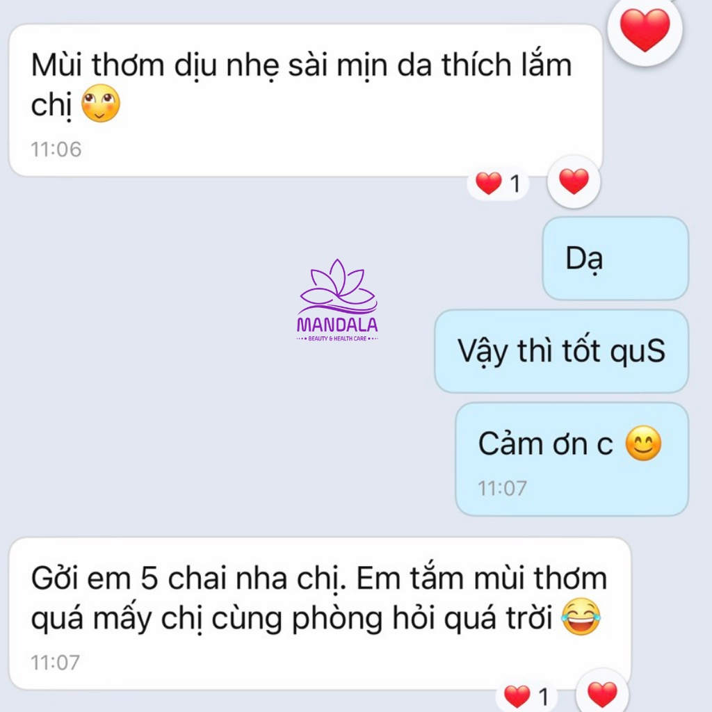 Nước Tắm Mandala Cung Cấp Độ Ẩm Giúp Giảm Thâm Mụn 300ml
