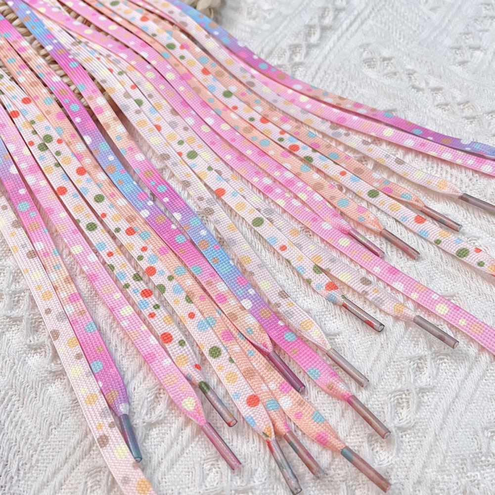 Dây Giày Họa Tiết Chấm Bi Nhiều Màu Sắc Xinh Xắn Cho Bé Gái 120/140CM