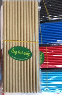 500 Ống hút giấy phi 6 màu