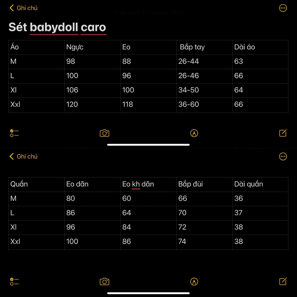 Sét babydoll caro bigsize Quỳnh Anh từ 50kg đến 100kg (M/L/XL/XXL)