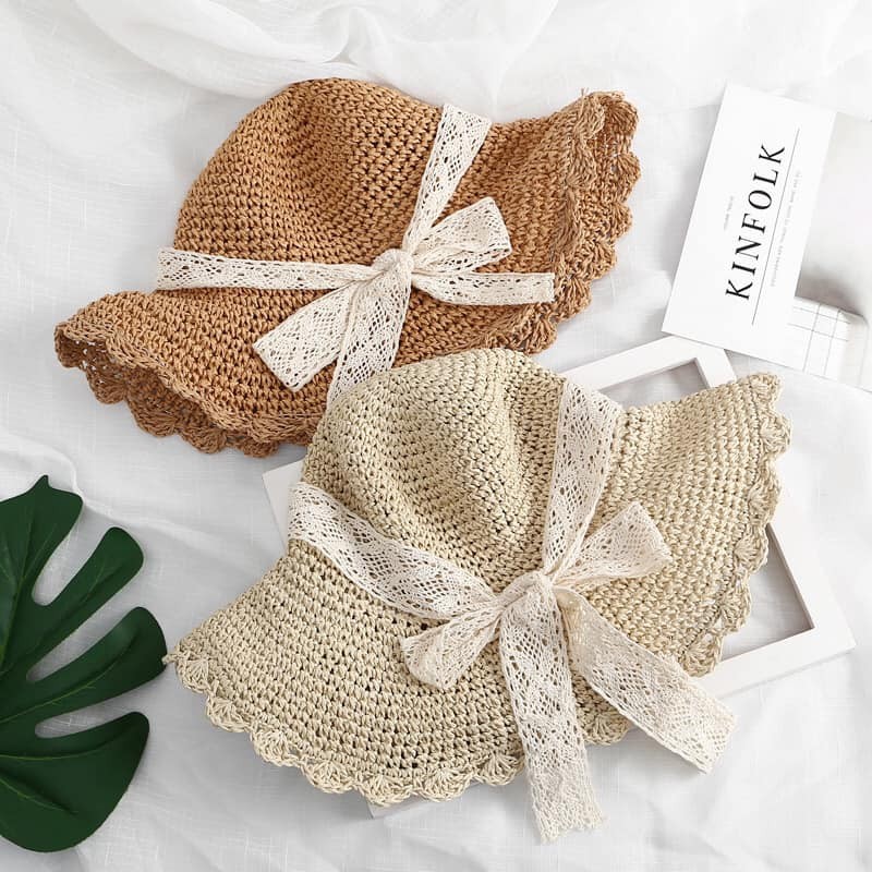 Mũ cói mềm vintage tiểu thư quảng châu - Xưởng may hạnh hồng