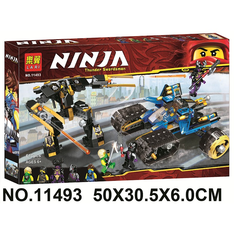 Đồ chơi lắp ráp xếp hình logo Ninjago season 12 Legacy phần mới nhất Ninja xe Jay, Robot Mech Cole Garmadon Lari 11493