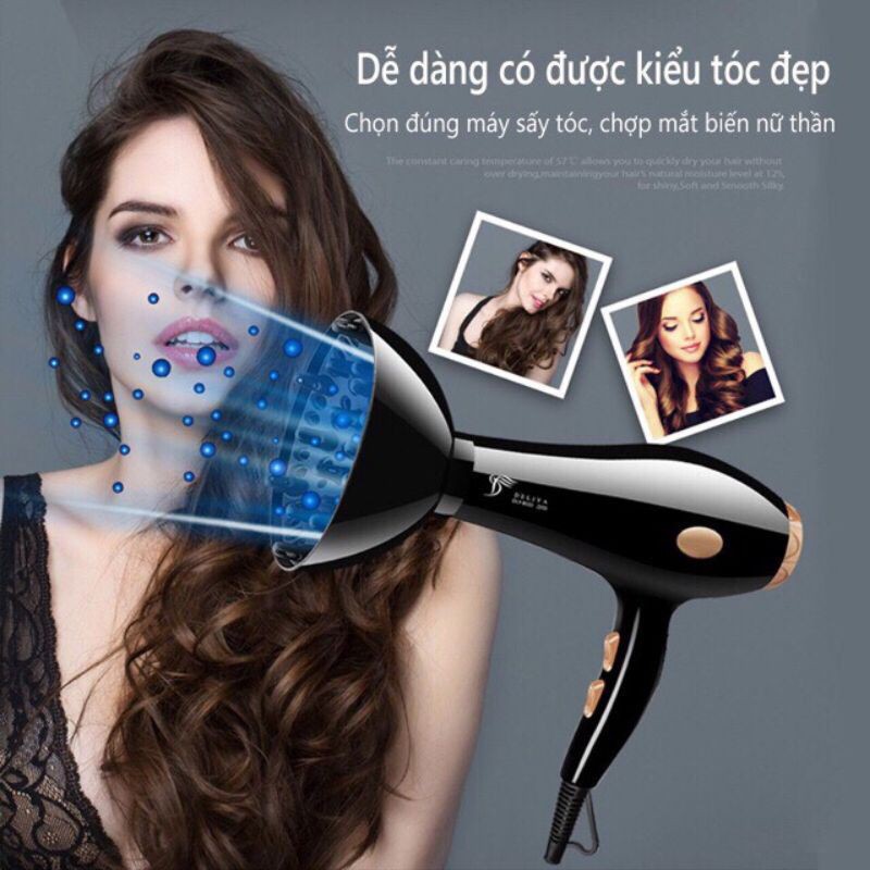 MÁY SẤY TẠO KIỂU TÓC CÓ ÁNH SÁNG ION XANH