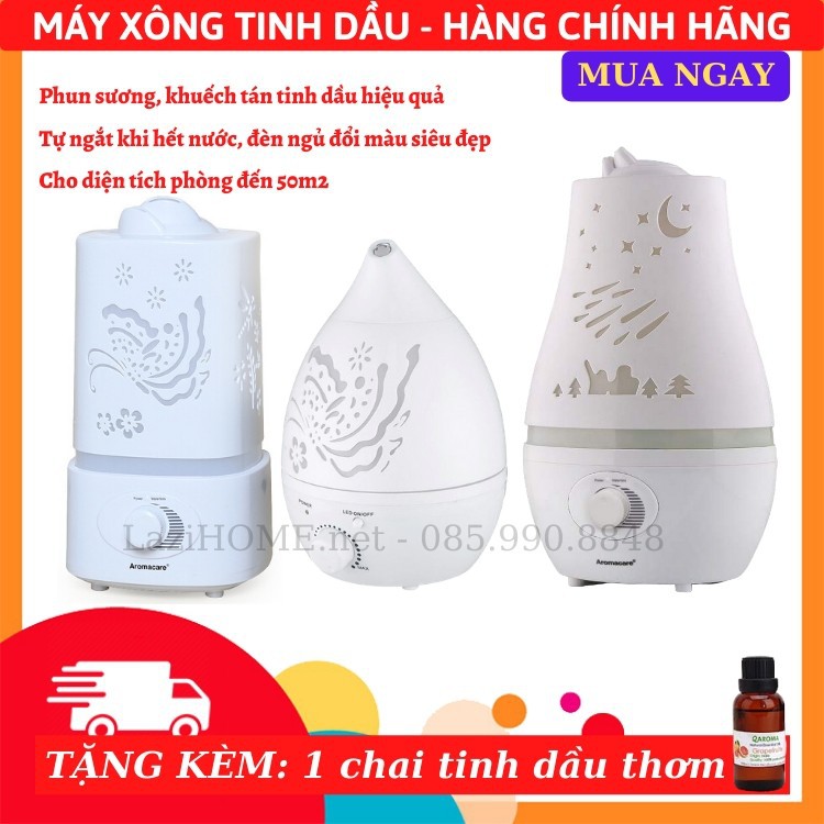 [MUA 1 ĐƯỢC 2] Máy phun sương, xông tinh dầu, may phun suong, xong tinh dau Hồ Điệp LaziHOME -Tặng td thơm trị giá 40k