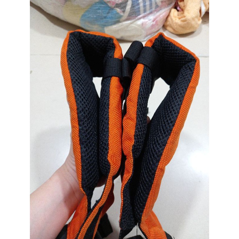 Địu ngồi lưng lưới pognae cam cho bé ms37