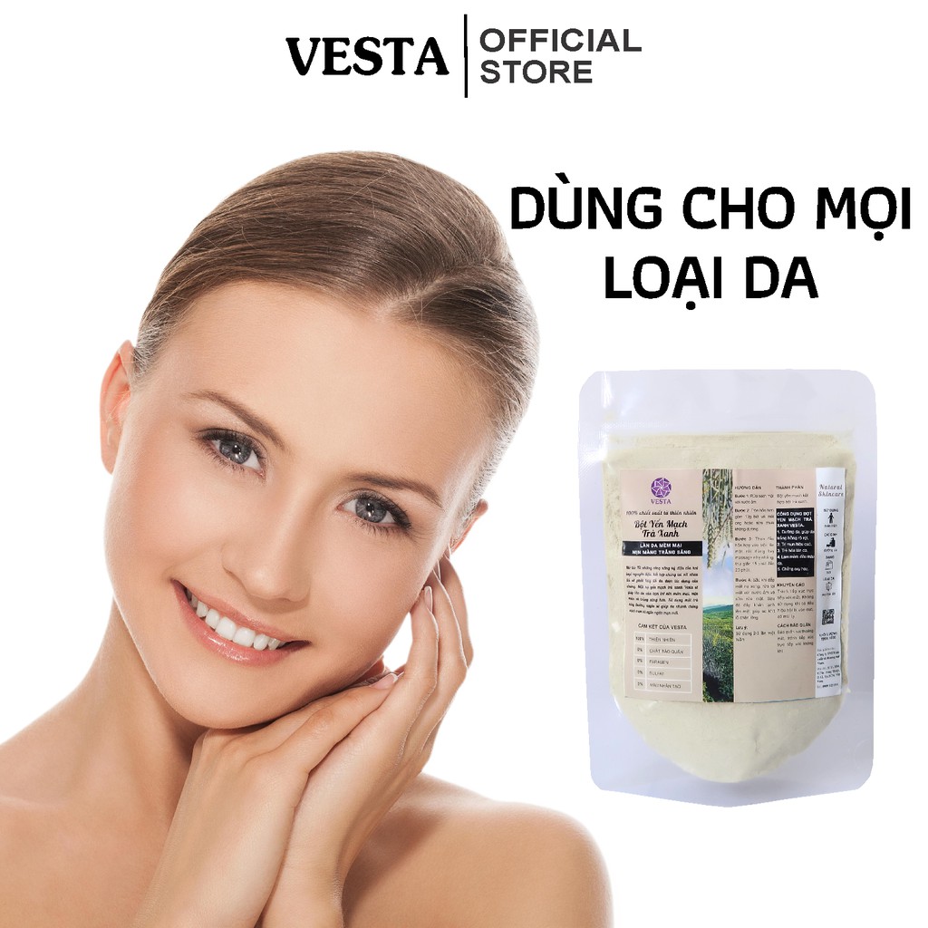 Bột Yến Mạch Trà Xanh Nguyên Chất Vesta 100gr