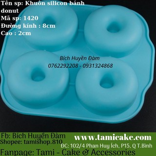 Khuôn silicon bánh donut 1420