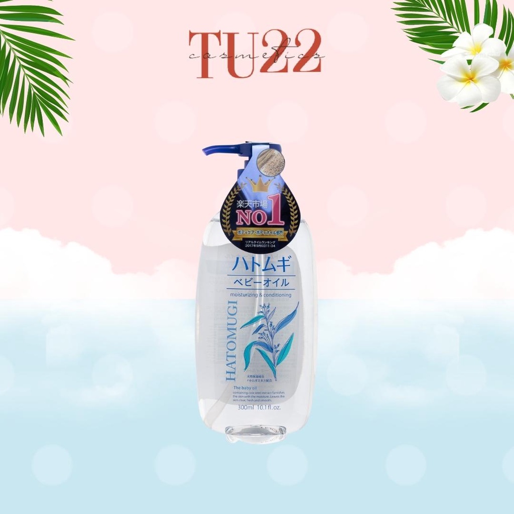 Dầu dưỡng da toàn thân cho bé Kumano Reihaku Hatomugi chiết xuất hạt ý dĩ 300ml Tu22 Shop