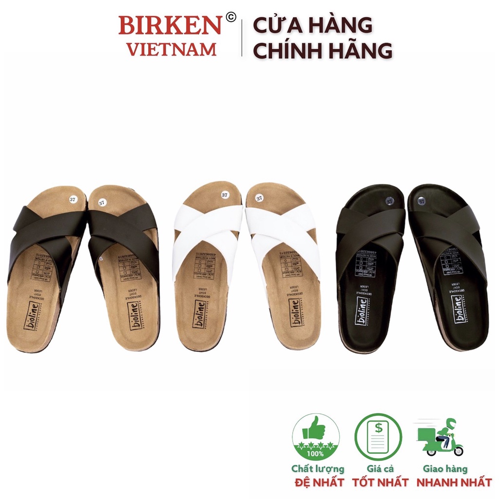 Giày sandal UNISEX xuất khẩu Châu Âu dòng PU leather Mã D03 birken Bioline Việt Nam