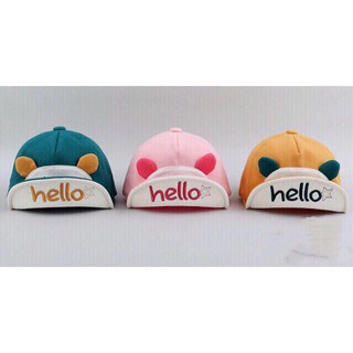Mũ cho bé thêu chữ HELLO