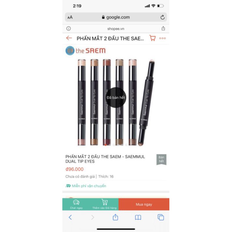 Phấn Mắt 2 Đầu The Saem - Saemul Dual Tip Eye | BigBuy360 - bigbuy360.vn