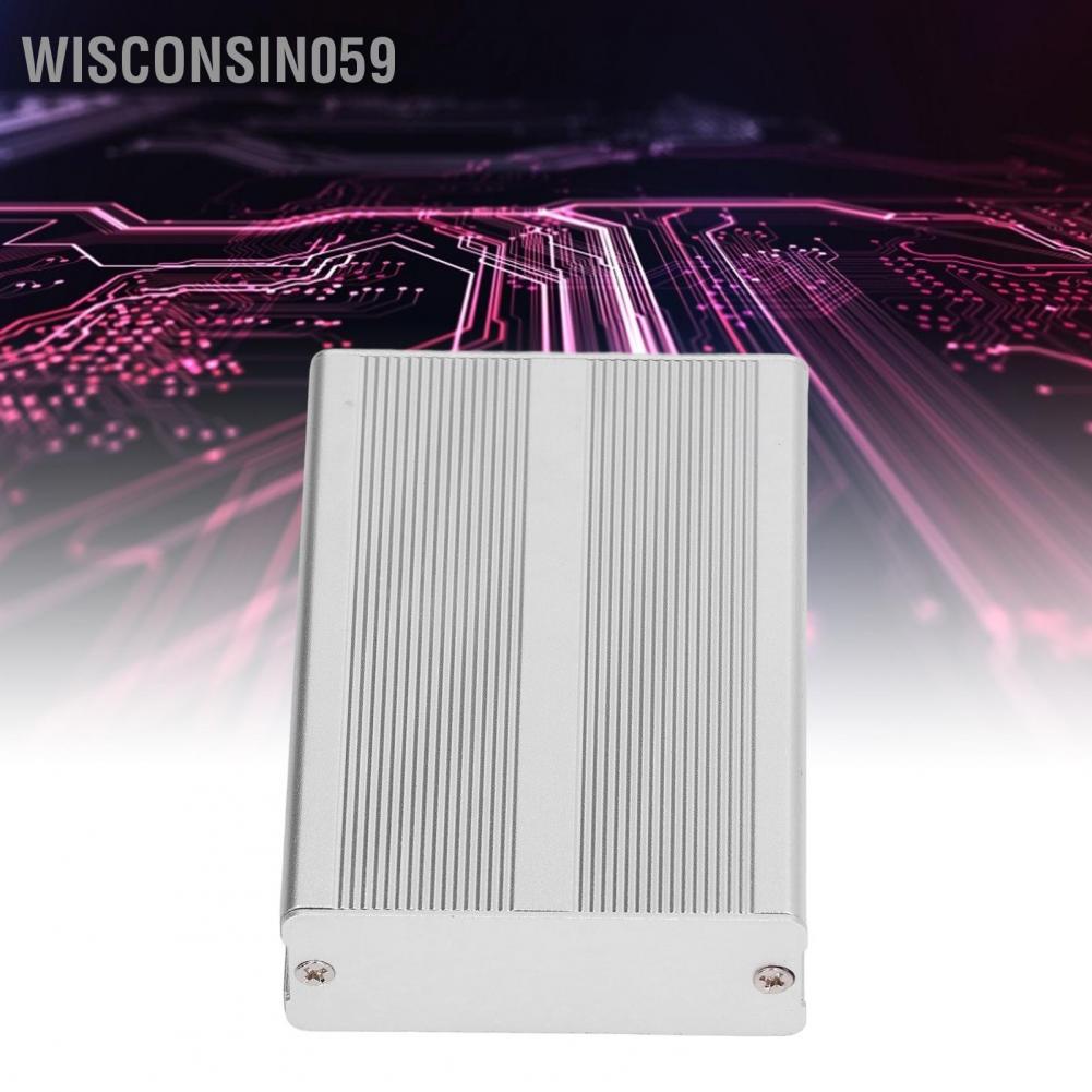 Wisconsin059 Aluminium Electric Box Waterproof Junction Enclosure Case Integrated for DIY Silver 24x69x100mm