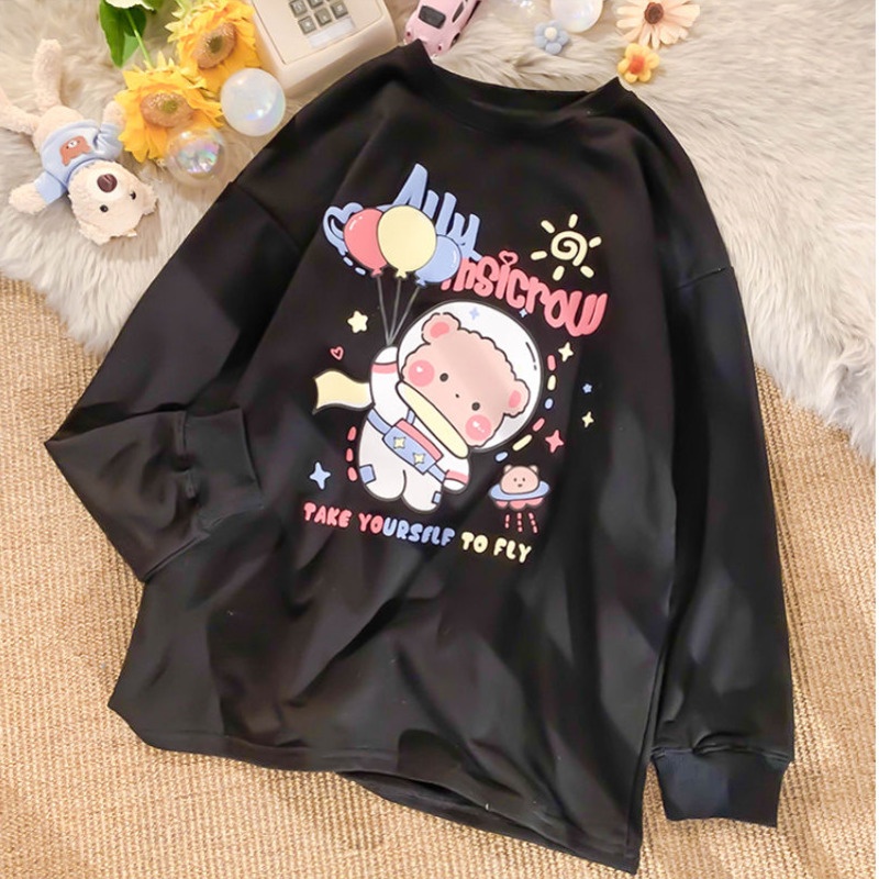 Áo Sweater Mỏng Cổ Tròn Thời Trang Thu Đông Dễ Thương Cho Nữ