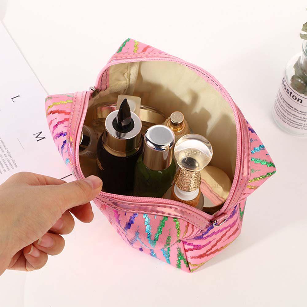 SOMEDAYZL Túi Đựng Mỹ Phẩm Bằng PVC Chống Thấm Nước Màu Laser Thời Trang