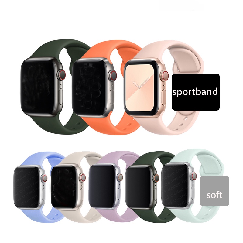 Dây Silicone Khóa Kim Loại Cho Đồng Hồ Apple Watch iwatch 42mm 38mm 40mm 44mm 41mm 45mm Series 7 6 SE 5 4 3 2 1