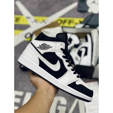 Giày jordan PANDA Giày Thể Thao Jordan cao cổ Đen Trắng nam nữ, fullbox bill