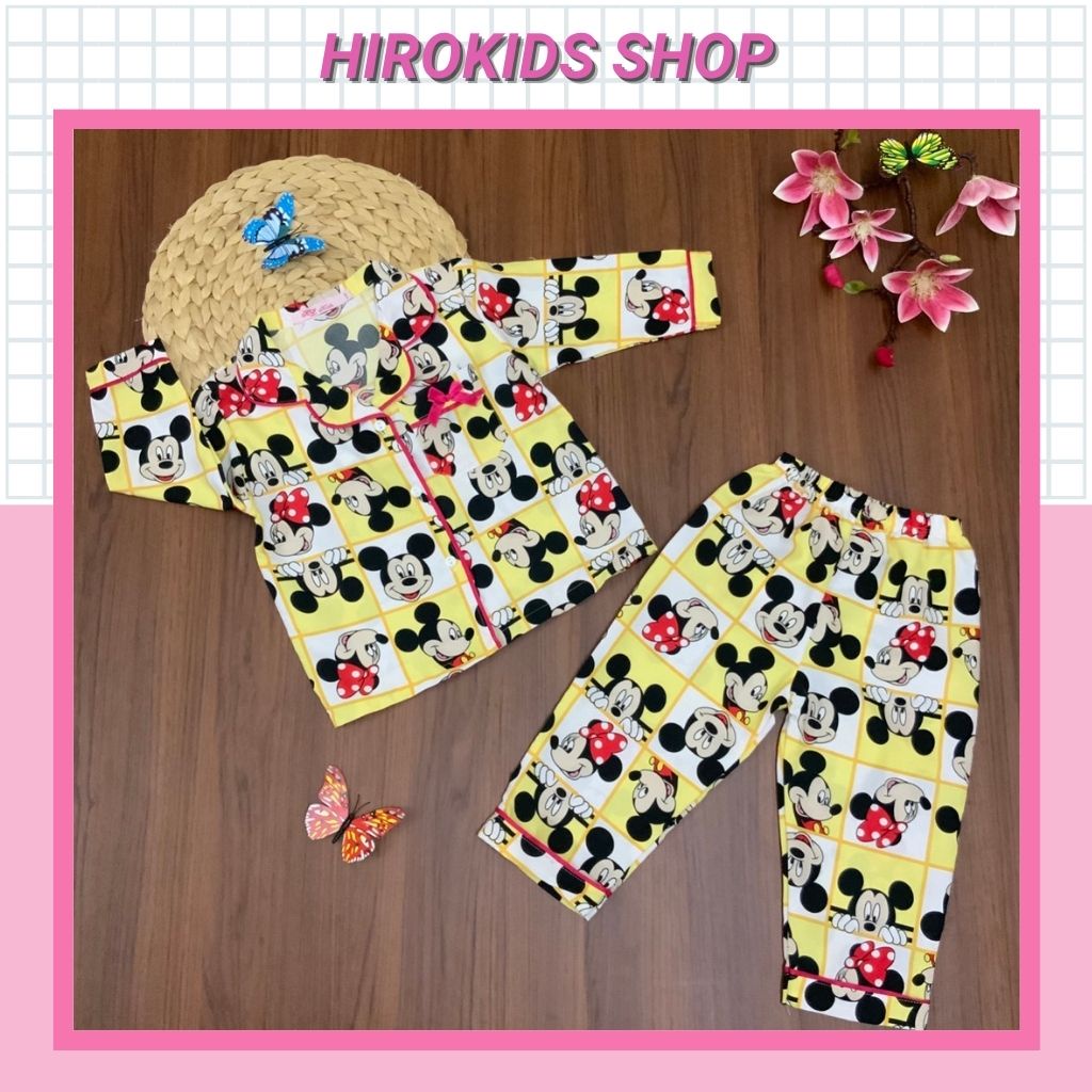 Bộ đồ ngủ Pijama dài tay chất liệu Kate thái họa tiết cho bé gái (12~32kg) - Hirokids