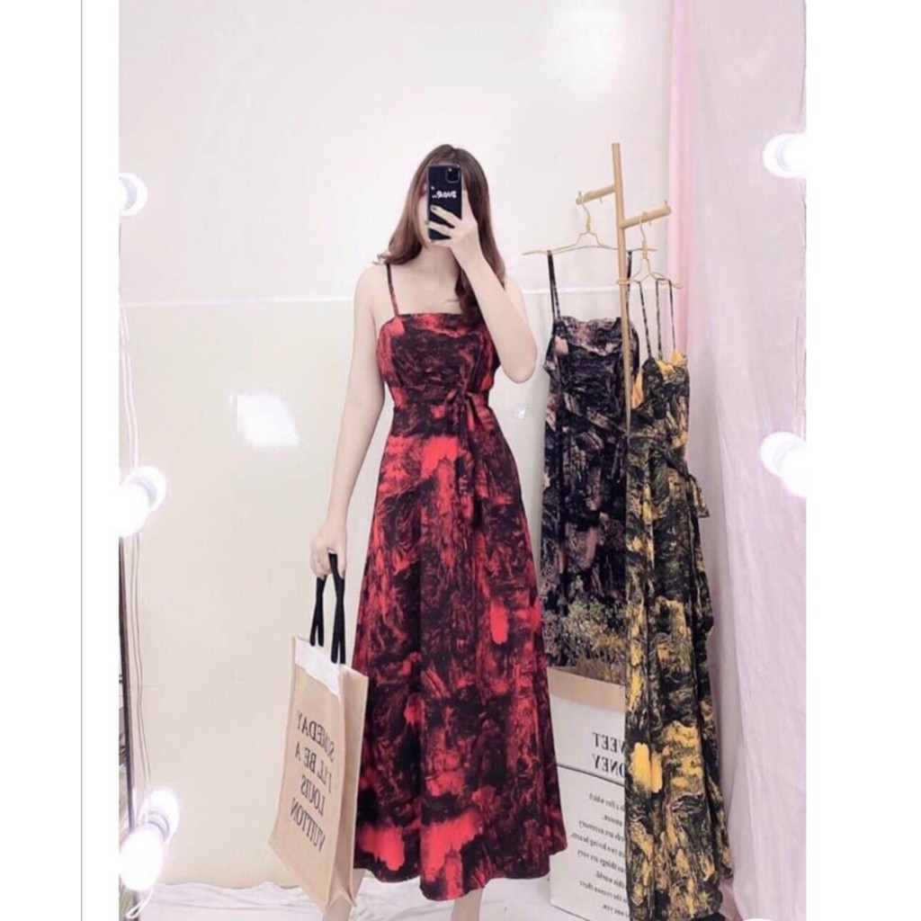 [Bất Ngờ]Đầm 2 Dây Dự Tiệc Dáng Dài Hàn Quốc, Đầm Váy 2 Dây Đen Body Thời Trang Trẻ Trung Vải Lụa Mềm Mịn Thoáng Mát DD1 | BigBuy360 - bigbuy360.vn