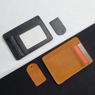Ví card da bò thật ch108 - 100% da bò thật, bh 3 năm