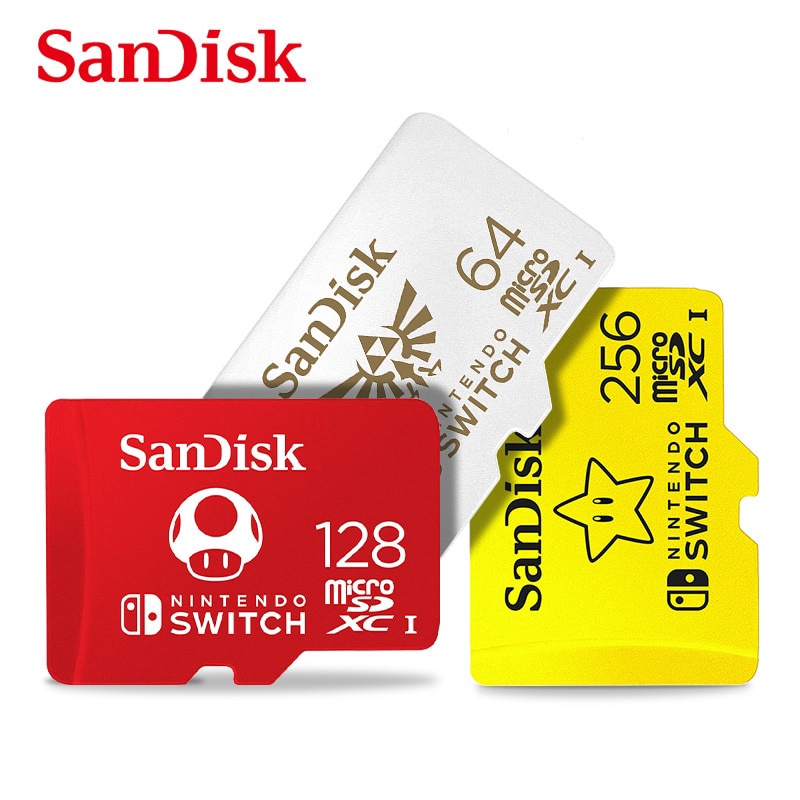 SANDISK Thẻ Nhớ Sdhisk 128GB 64GB 256GB microsdxc UHS-I UHS-I Cho nintendo switch sd TF card U3 U1 Micro sd