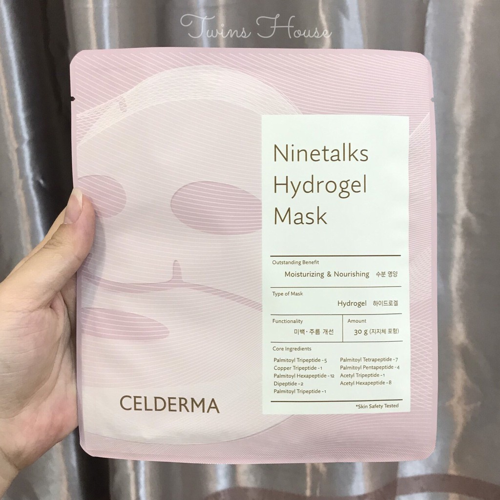 Mặt Nạ Thạch Celderma Ninetalks Hydrogel Màu Hồng