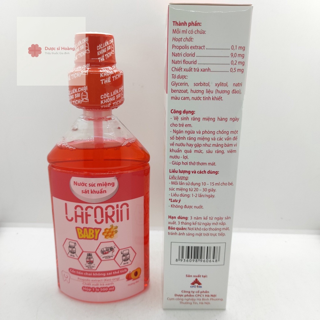 Nước Súc Miệng Cho Trẻ Em Laforin Baby chai 500ml