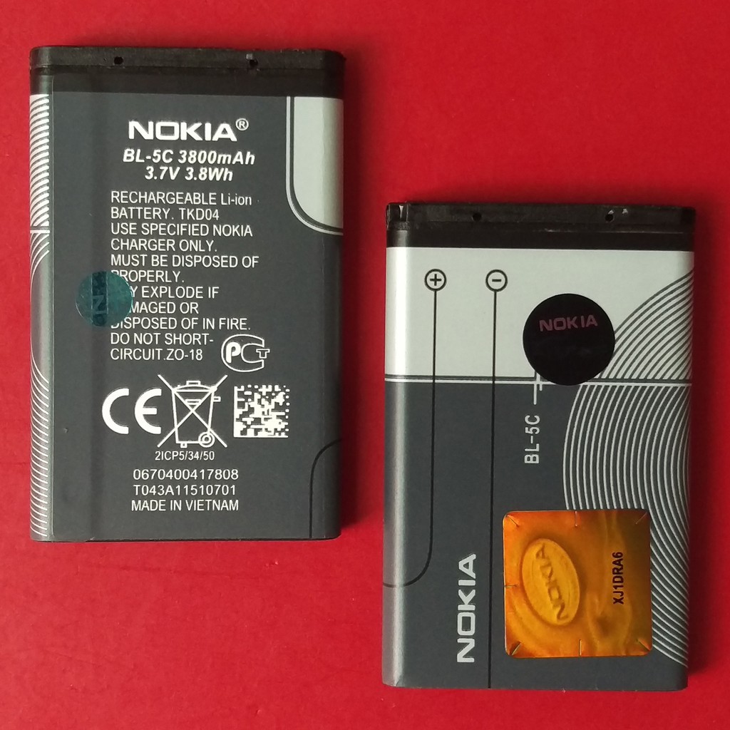 Pin nokia Bl 5C 5 ngày chưa sạc phù hợp cho máy 1280, 1200, 110i CHÍNH HÃNG NOKIA