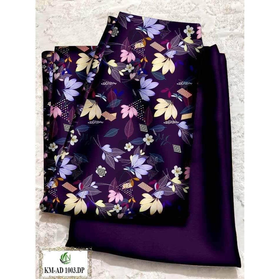 VẢI MAY ÁO DÀI IN HOA VĂN 3D HOA NHÍ SIÊU XINH HÀNG XUẤT KHẨU CẢ BỘ VẢI