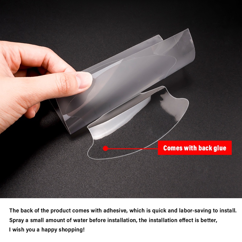 Bộ 8 Miếng Dán TPU Trong Suốt Bảo Vệ Tay Cầm Cửa Xe Hơi Honda City Civic Brio CRV HRV Fit Accord