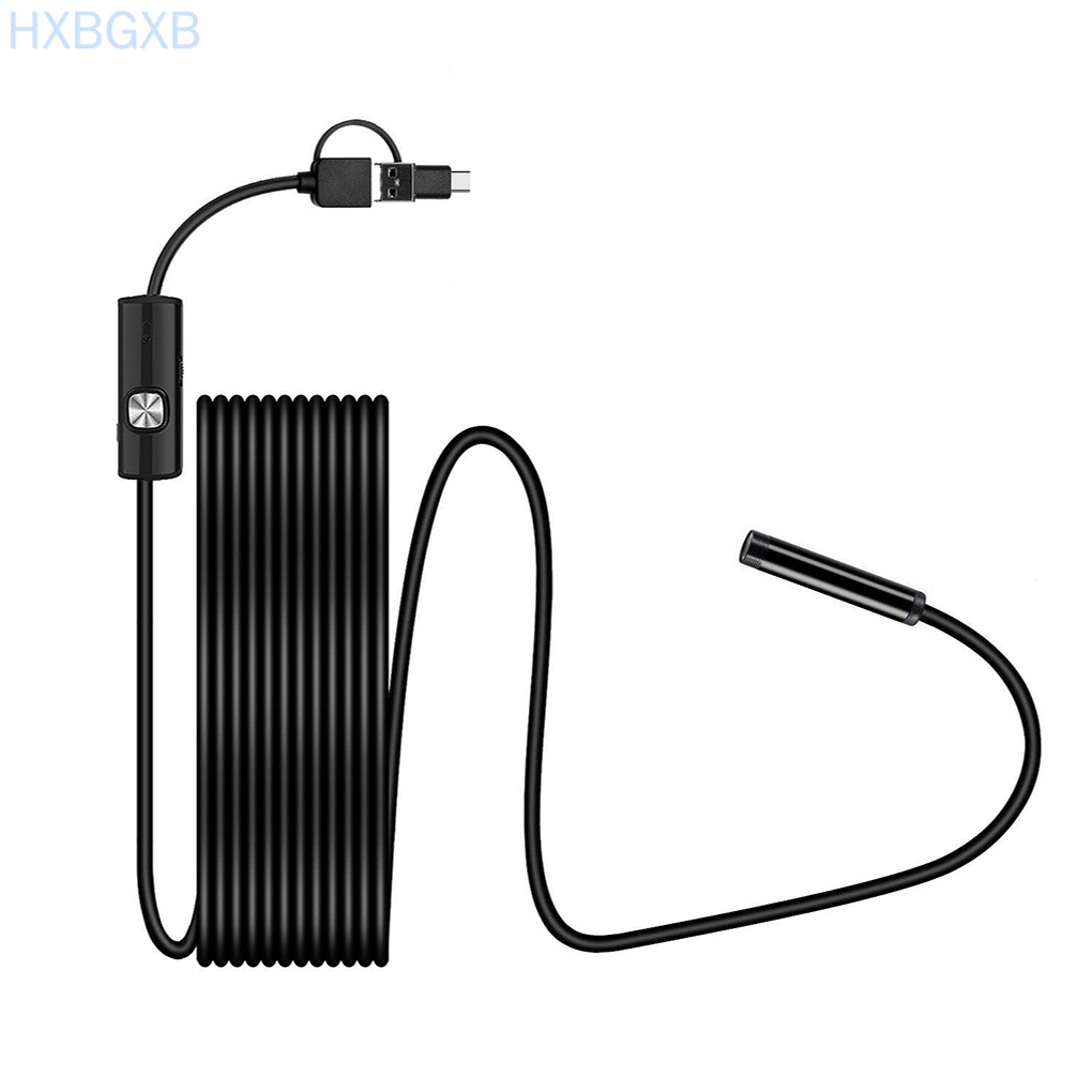 HXBG Endoscope Camera Phone USB Inspection Camera Computer IP67 Waterproof 5.5mm LED Endoscope, 1m