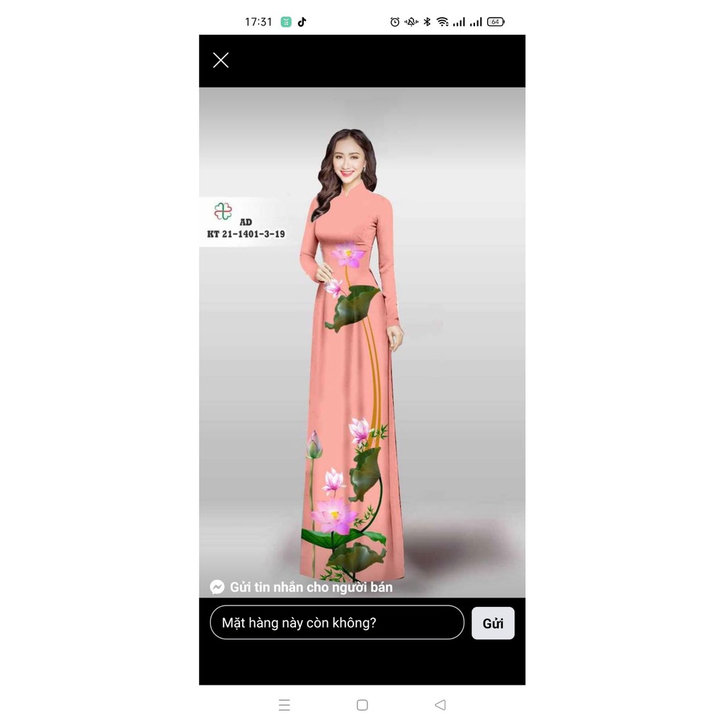 ÁO DÀI MAY SẴN +QUẦN IN CÙNG MÀU