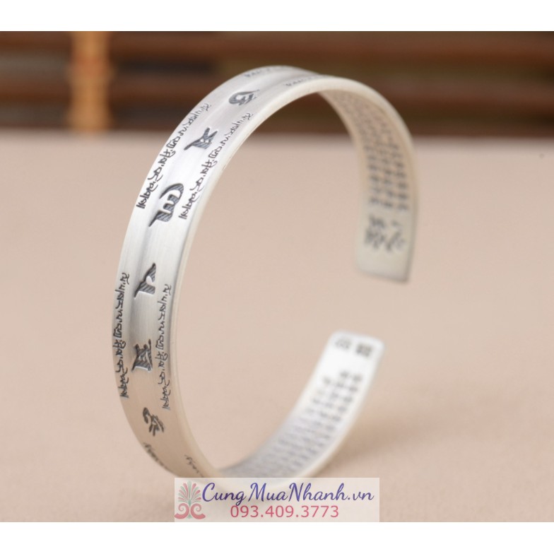 VÒNG TAY KHẮC OM MANI PADME HUM TÂY TẠNG - VT254