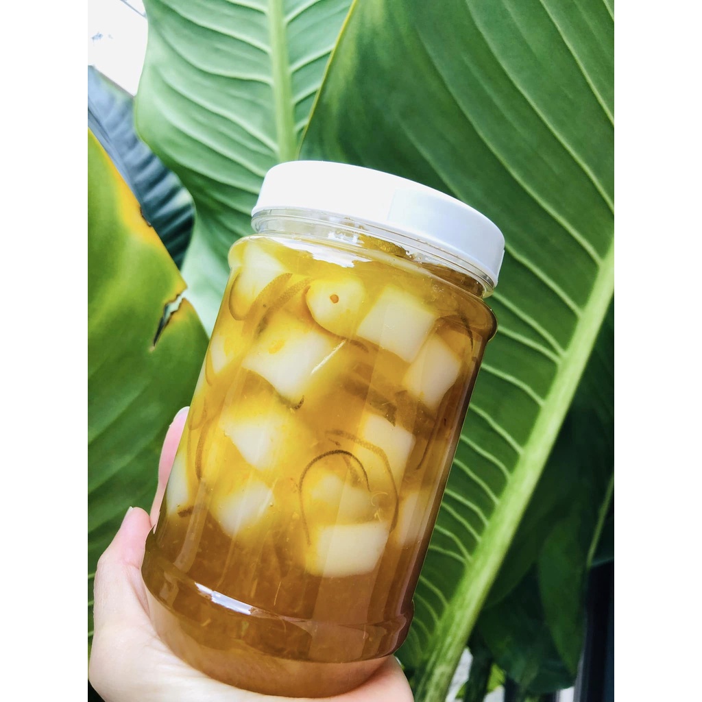 550g thạch dừa rim tắc xí muội rất thơm, còn vị chua tắc dễ pha nước uống