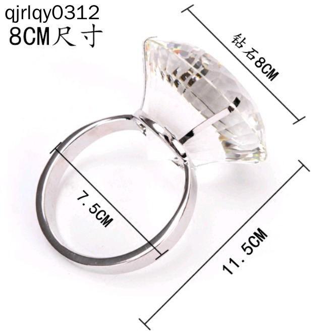 Nhẫn Kim Cương Pha Lê Trắng Cỡ Lớn Vui Nhộn Lãng Mạn Cầu Hôn Cho Bạn Gái / Quà Tặng Sinh Nhật / Giáng Sinh / Valentine