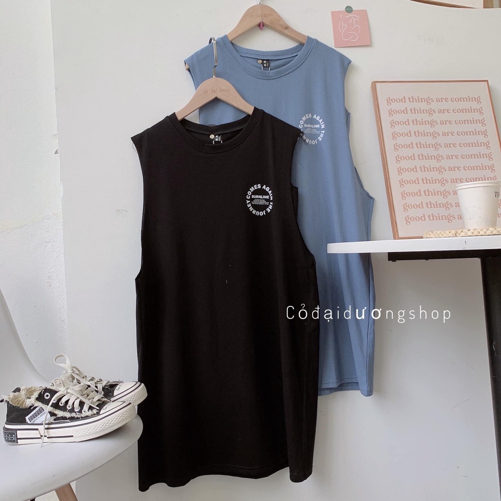 Váy Tanktop Nữ Thun comes - Đầm ba lỗ dáng suông form rộng dễ mặc, phong cách bánh bèo, nữ tính | BigBuy360 - bigbuy360.vn