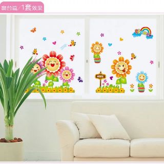 Decal dán tường hoa mặt trời