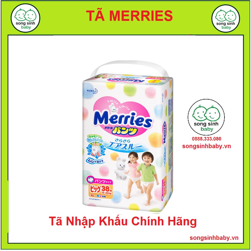 Tã - bỉm quần Merries XL38 (12-22kg)