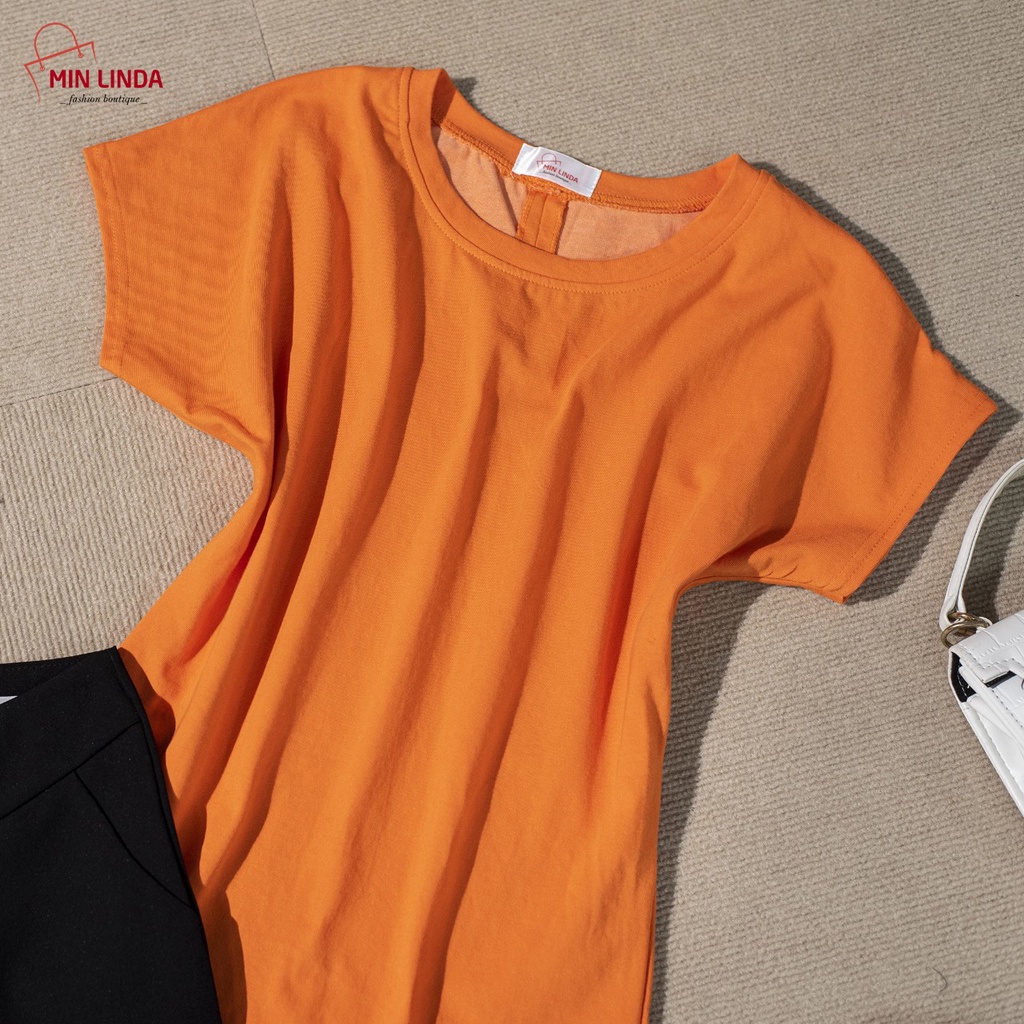 Áo Thun Trơn, Áo Phông Ngắn Tay Nữ, Chất Liệu Cao Cấp, Siêu Tôn Dáng  -  Min.Linda Shop