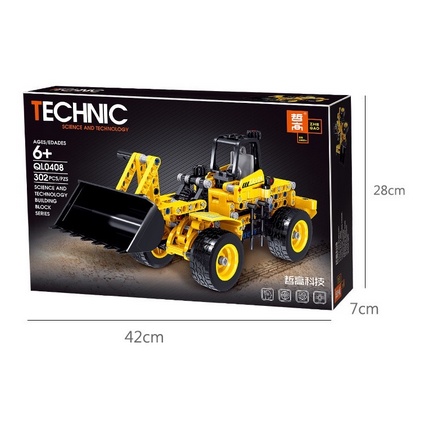 Lego Technic - Zhe Gao 0408 ( Lắp Ráp Mô Hình Máy Xúc Lật 302 Mảnh )