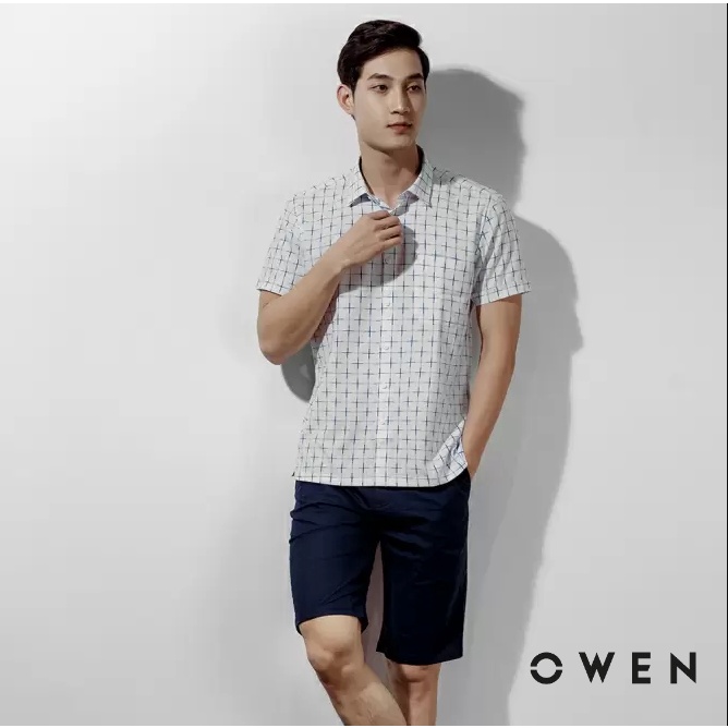 OWEN - Áo sơ mi ngắn tay Owen chất cafe 20638 - Áo sơ mi nam cộc tay