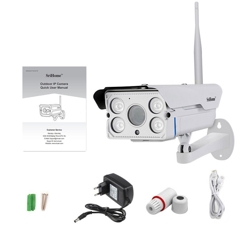 Camera ip wifi Srihome SH027 2.0Mpx -Zoom X5,Quan sát ngoài trời, siêu nét,hồng ngoại, chống nước