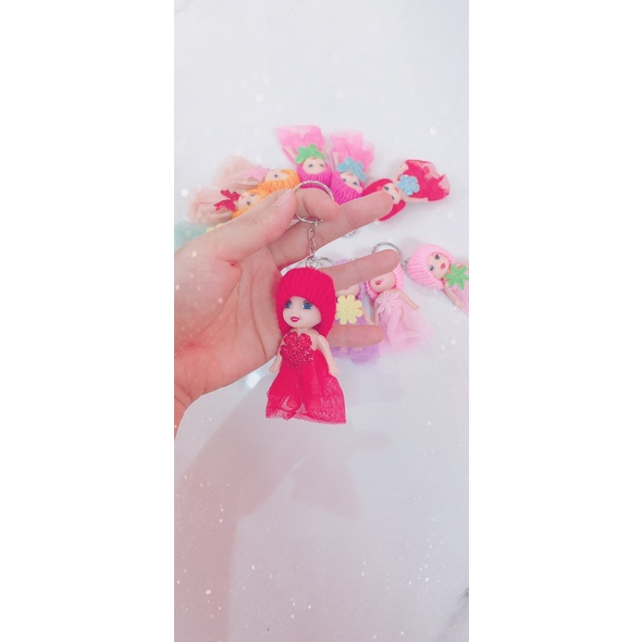 Búp bê chibi có móc khóa treo cặp xinh xắn 10cm