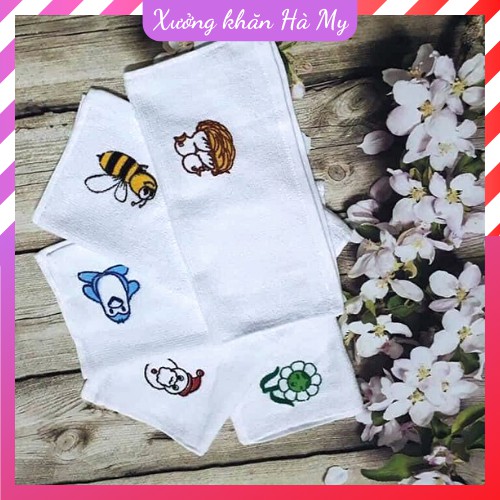 Khăn mầm non KT 25 x 25cm ⚡HÀNG LOẠI 1⚡ Khăn trẻ em cho bé sợi cotton siêu mềm