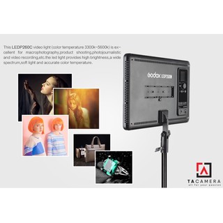 Đèn LED Godox P260C Tặng Adapter
